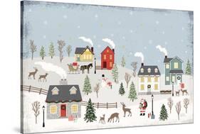 Christmas Village II Day-Laura Marshall-Stretched Canvas