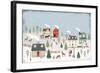 Christmas Village II Day-Laura Marshall-Framed Art Print