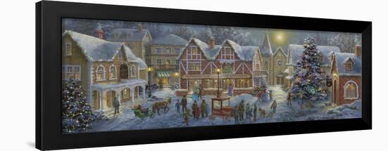 Christmas Village Panoramic-Nicky Boehme-Framed Giclee Print