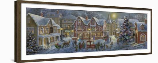 Christmas Village Panoramic-Nicky Boehme-Framed Premium Giclee Print