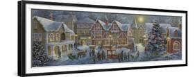 Christmas Village Panoramic-Nicky Boehme-Framed Premium Giclee Print
