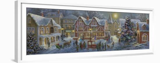 Christmas Village Panoramic-Nicky Boehme-Framed Premium Giclee Print