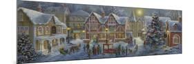 Christmas Village Panoramic-Nicky Boehme-Mounted Premium Giclee Print