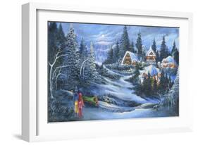 Christmas Village-Bonnie B Cook-Framed Giclee Print