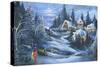 Christmas Village-Bonnie B Cook-Stretched Canvas