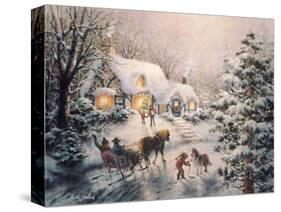 Christmas Visit-Nicky Boehme-Stretched Canvas