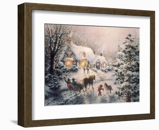 Christmas Visit-Nicky Boehme-Framed Giclee Print