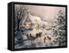 Christmas Visit-Nicky Boehme-Framed Stretched Canvas