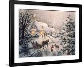 Christmas Visit-Nicky Boehme-Framed Giclee Print