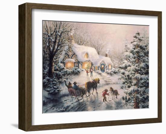 Christmas Visit-Nicky Boehme-Framed Giclee Print