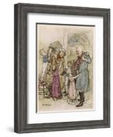 Christmas Visitors-Arthur Rackham-Framed Art Print