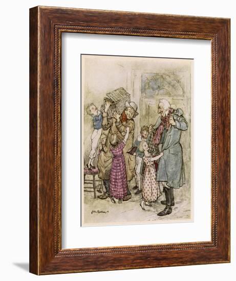 Christmas Visitors-Arthur Rackham-Framed Art Print