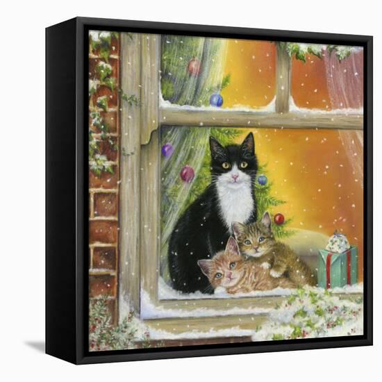 Christmas Window-Janet Pidoux-Framed Stretched Canvas