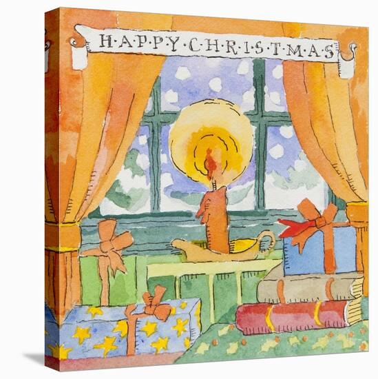 Christmas Window-Jennifer Abbott-Stretched Canvas