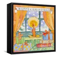 Christmas Window-Jennifer Abbott-Framed Stretched Canvas