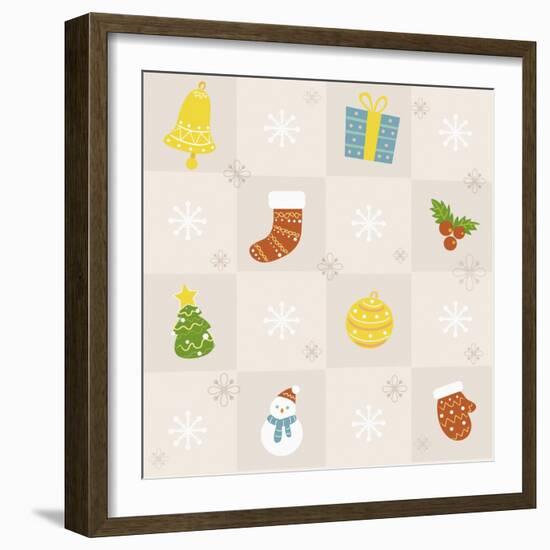 Christmas with Decorations-null-Framed Giclee Print