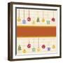 Christmas with Orange Line and Decorations-null-Framed Giclee Print