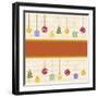 Christmas with Orange Line and Decorations-null-Framed Giclee Print