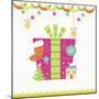 Christmas with Pink Gift Box and Decorations-null-Mounted Giclee Print