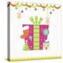 Christmas with Pink Gift Box and Decorations-null-Stretched Canvas