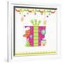Christmas with Pink Gift Box and Decorations-null-Framed Giclee Print