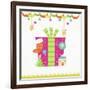 Christmas with Pink Gift Box and Decorations-null-Framed Giclee Print