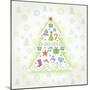 Christmas with Tree and Decorations-null-Mounted Giclee Print