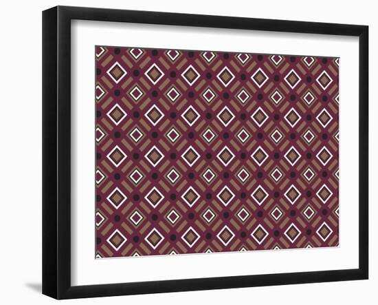 Christmas Wrap 1 Burg Diamonds-Joanne Paynter Design-Framed Giclee Print