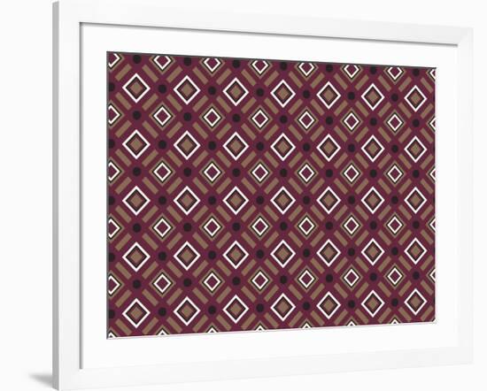 Christmas Wrap 1 Burg Diamonds-Joanne Paynter Design-Framed Giclee Print