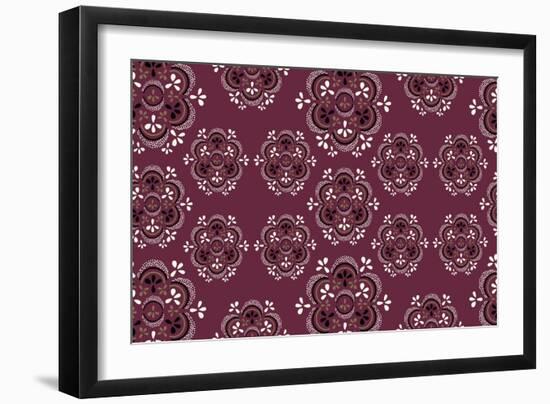 Christmas Wrap Burst Burg-Joanne Paynter Design-Framed Premium Giclee Print