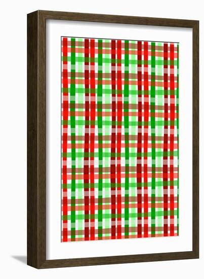 Christmas Wrap check,2017-Louisa Hereford-Framed Giclee Print