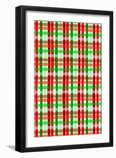 Christmas Wrap check,2017-Louisa Hereford-Framed Giclee Print