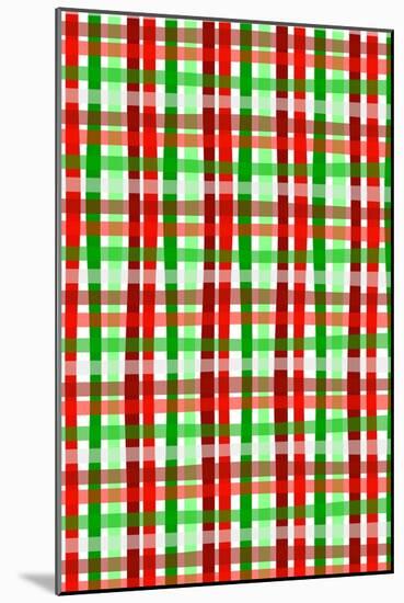 Christmas Wrap check,2017-Louisa Hereford-Mounted Giclee Print