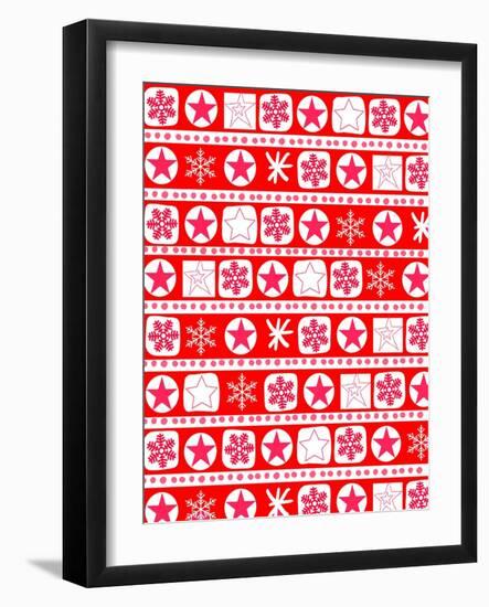 Christmas Wrap Stripe, 2017-Louisa Hereford-Framed Giclee Print