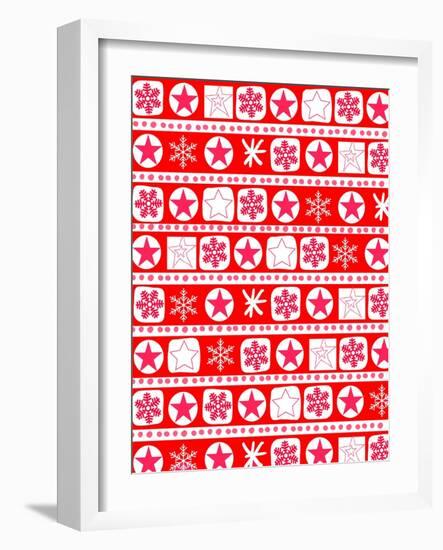 Christmas Wrap Stripe, 2017-Louisa Hereford-Framed Giclee Print