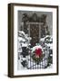 Christmas wreaths and a rare holiday snow, Huntsville, Alabama-William Sutton-Framed Photographic Print