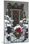 Christmas wreaths and a rare holiday snow, Huntsville, Alabama-William Sutton-Mounted Photographic Print