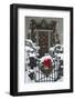 Christmas wreaths and a rare holiday snow, Huntsville, Alabama-William Sutton-Framed Photographic Print