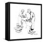 Christmas-Norman Rockwell-Framed Stretched Canvas