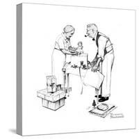 Christmas-Norman Rockwell-Stretched Canvas