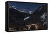 Christmassy Mood at Langwies in Canton of Grisons-Armin Mathis-Framed Stretched Canvas