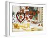 Christmassy Window Decorated with Biscuits and Candles-Linda Burgess-Framed Photographic Print