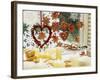 Christmassy Window Decorated with Biscuits and Candles-Linda Burgess-Framed Photographic Print