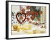 Christmassy Window Decorated with Biscuits and Candles-Linda Burgess-Framed Photographic Print