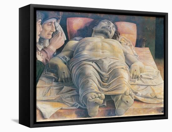 Christo in Scurto (the Foreshortened Christ Or the Dead Christ)-Andrea Mantegna-Framed Stretched Canvas