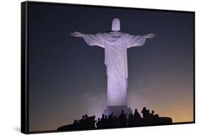 Christo Statue on Corcovado, Rio De Janeiro, Brazil, South America-Christian Heeb-Framed Stretched Canvas