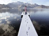 A Young Girl Enjoys the Sunny Winter Weather-Christof Stache-Photographic Print