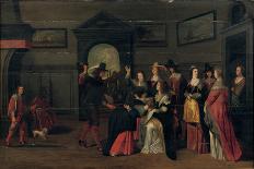 Elegant Company Playing the Game of La Main Chaude in an Interior-Christoffel Jacobsz Van Der Lamen-Mounted Giclee Print