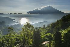 Scenery in the Gunung Rinjani, the Crater Lake, Clouds, Stormy Atmosphere, Flash-Christoph Mohr-Photographic Print