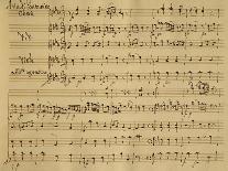 Manuscript Score of Pantomime Aria, from Tragedy Alceste, 1767-Christoph Willibald Gluck-Giclee Print